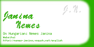 janina nemes business card